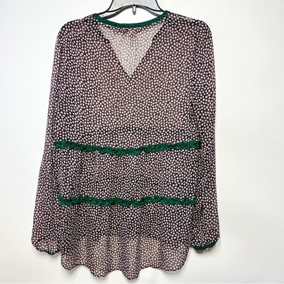 Boden Talise Sheer Tunic Top in Milkshake Petal 8 - Picture 9 of 12